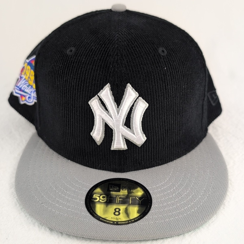 NEW ERA 5950 59FIFTY NEW YORK YANKEES FITTED HAT CORDUROY SIDE PATCH SIZE 8